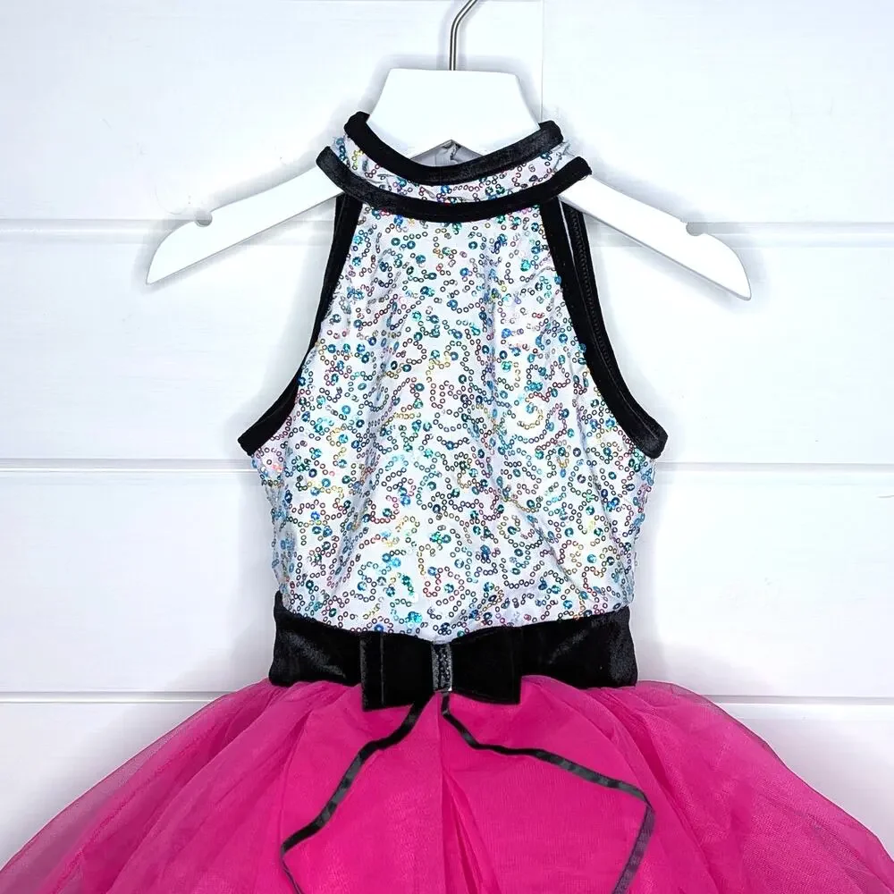 Weissman Showtime Dance Costume Frankie 14372 Size XSC Retro 50s Recital Dress